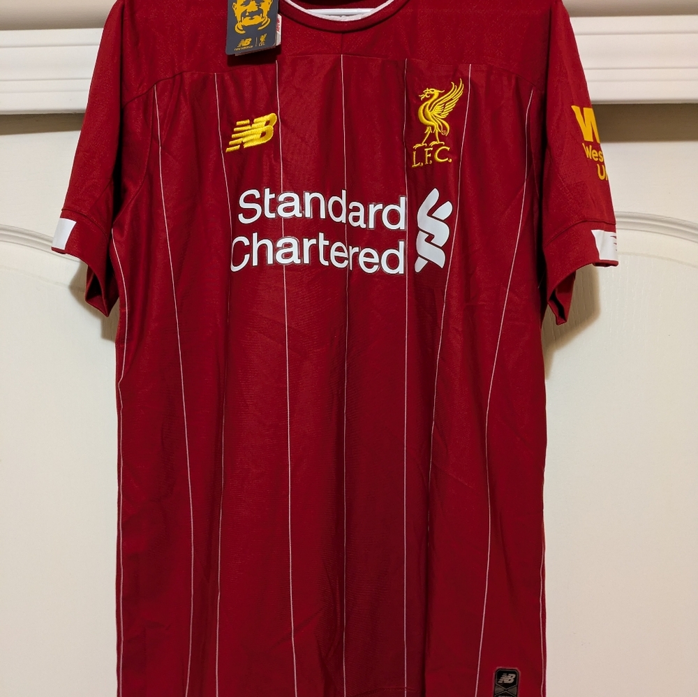 Standard Charter Jersey New Balance Large Red with white pinstripes
